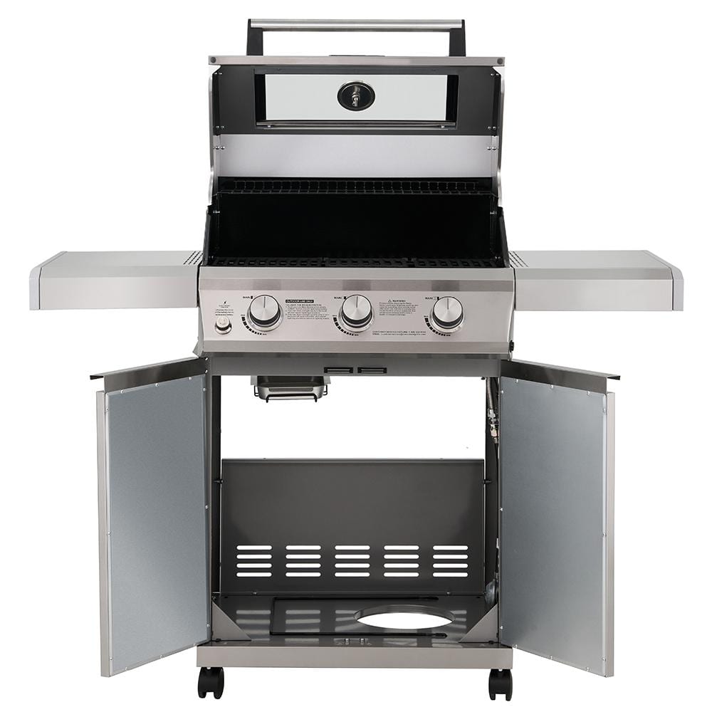 Mesa 300 Stainless Steel 3-Burner Propane Gas Grill with Side Burner