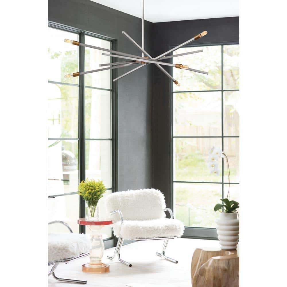 HINKLEY Archer 6-Light Brushed Nickel Sputnik Chandelier 4766BN