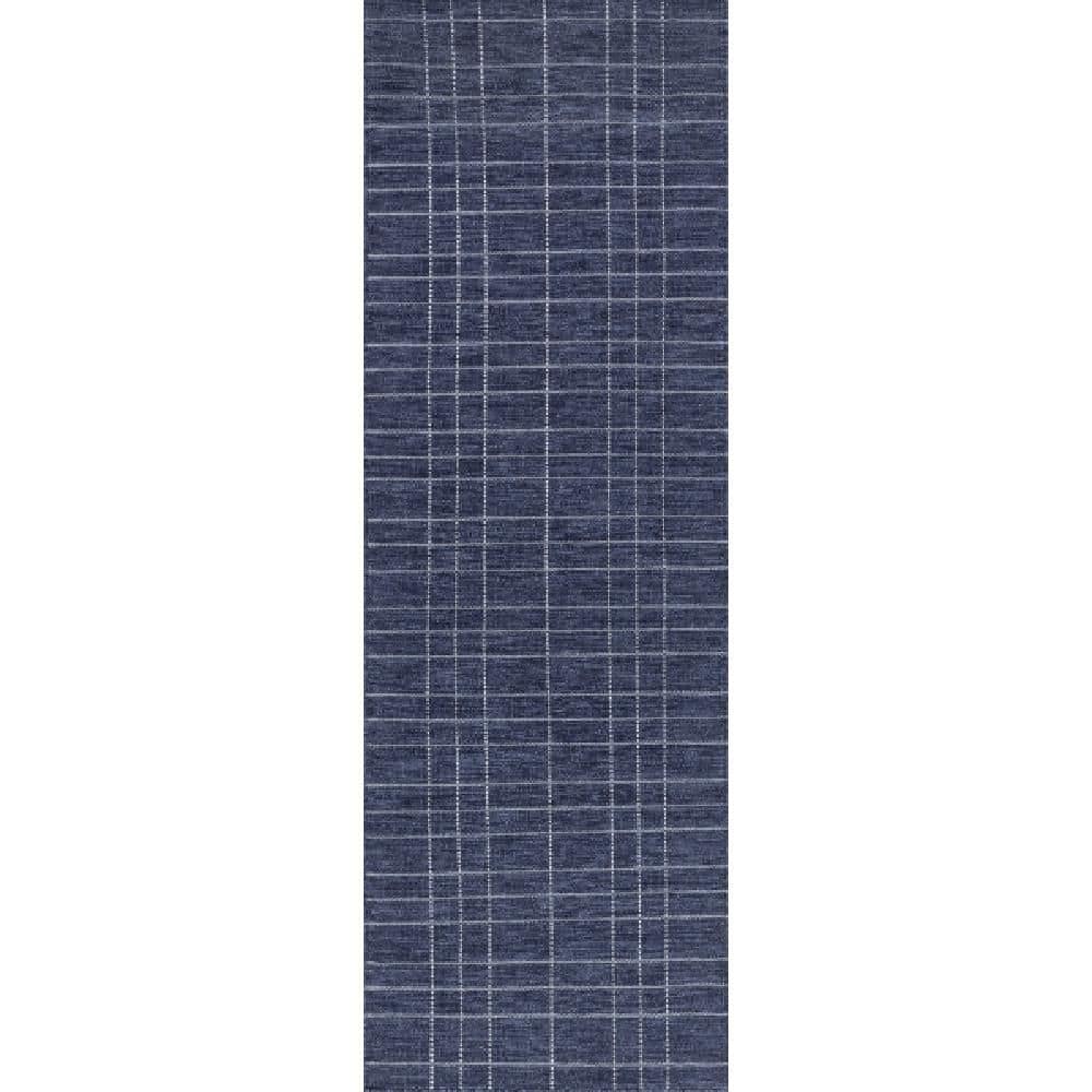 Charlie Plaid Wool Blue 2 ft. 6 in. x 8 ft. Indoor/Outdoor Patio Runner Rug price history on PriceWatchPro