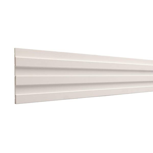 Ornamental Mouldings 5 in. x 0.438 in. x 96 in. Primed Poplar Wood Rectangle Bead Panel Moulding