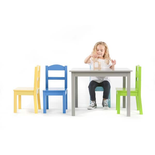 American Trails White and Maple 3-Piece Easel Kids Table and Chair Set  560-31 - The Home Depot