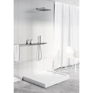 Jamaica 32 in. L x 32 in. W Tub Shower Pan Base with Smooth Surface Center Drain