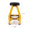 DEWALT 32 in. H x 17 in. W x 17 in. D Swivel Shop Stool with Shelf