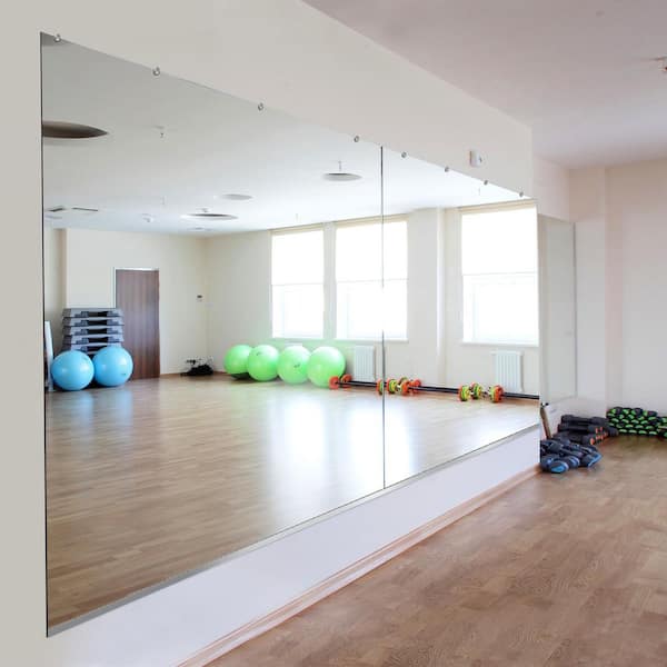 Fab Glass and Mirror HD Tempered Wall Mirror Kit For Gym And Dance