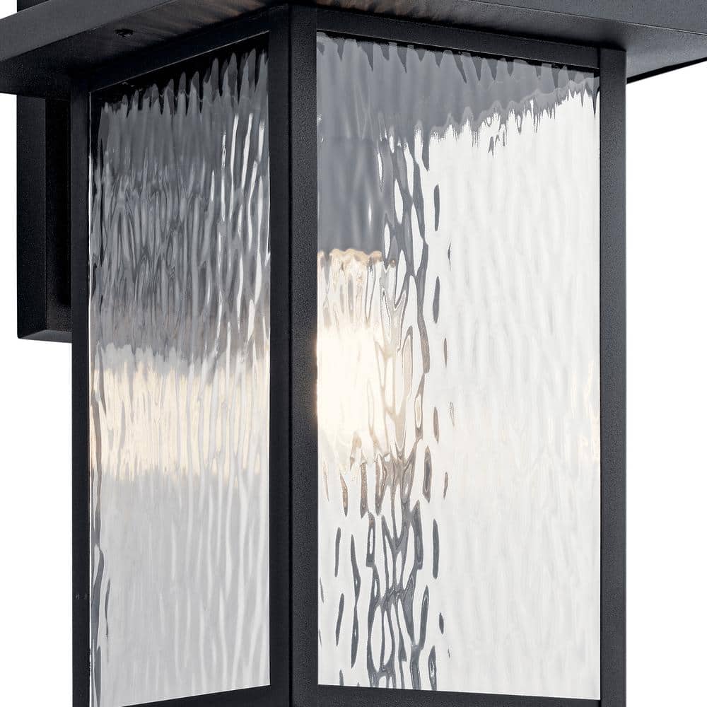 Capanna 16" Black and Bronze Outdoor Wall Sconce with Clear Glass
