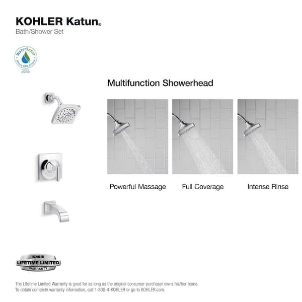 Katun 1-Handle 3-Spray Tub and Shower Faucet in Polished Chrome (Valve Included)