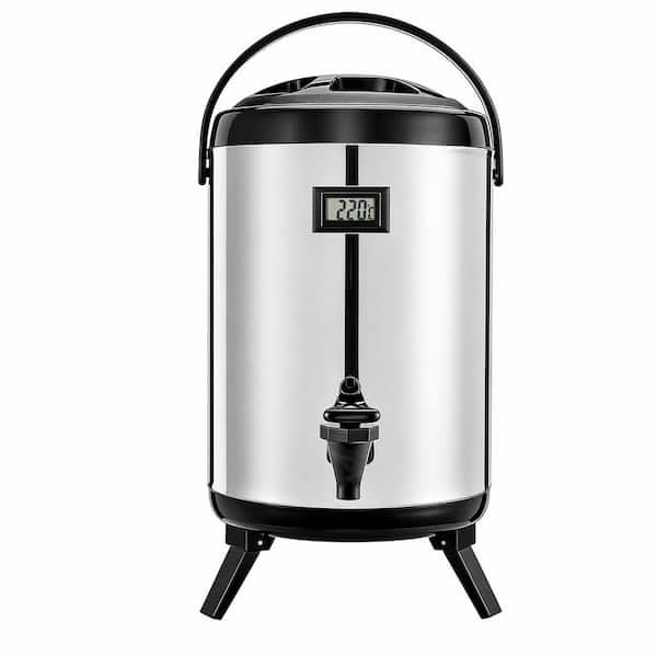 3.2 Gal 12L Non-Electric Insulated Stainless Steel Beverage Serveware with Spigot and Temperature Unit
