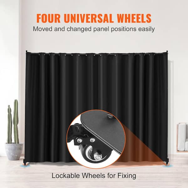 Standard 3-Panel Privacy Screen with casters - Green 6 mil vinyl, 48