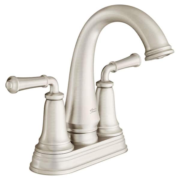 American Standard Delancey 4 in. Centerset 2-Handle Bathroom Faucet with Pop-Up Drain in Brushed Nickel