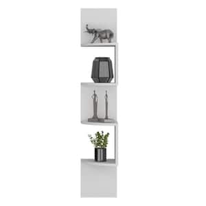 Wood Wall-Mounted Storage Shelf, Decorative Shelf White for Indoor Living Room, Bedroom 9.8 in. X 9.8 in.