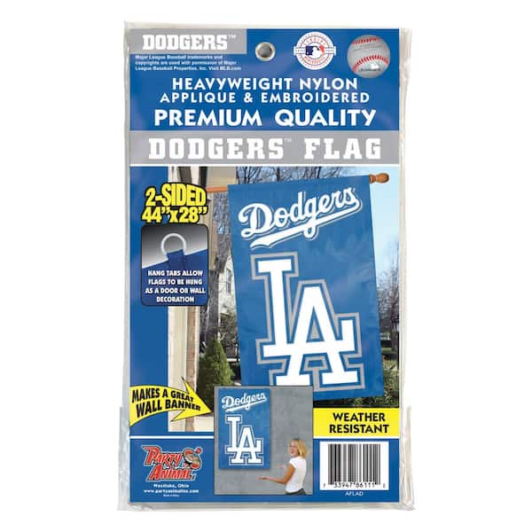 Los Angeles Dodgers House Banner Flag PREMIUM Outdoor DOUBLE SIDED Embroidered 