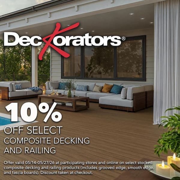 Deckorators Venture 1 in. x 6 in. x 20 ft. Saltwater Gray Grooved