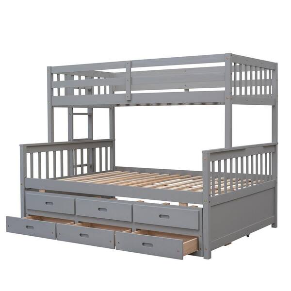 Have a question about Harper & Bright Designs Gray Twin Over Full Wood ...