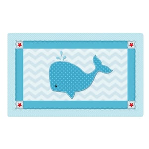 Ocean Animals Whale out of the Sea Level Non-slip Soft Bathroom Rugs Carpet Mat 