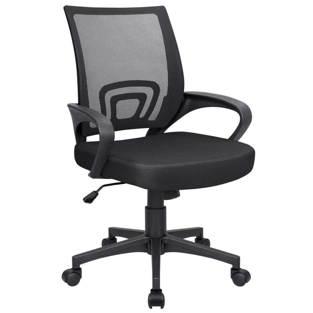 Hbada Big and Tall Executive Office Chair 400lbs Capacity, High Back PU  Leather Ergonomic Desk Chair with Adjustable Armrest and 360° Swivel, Black