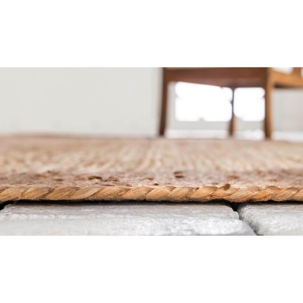 Natural Handmade Braided Jute Runner Rug, 2'7" x 6'1"
