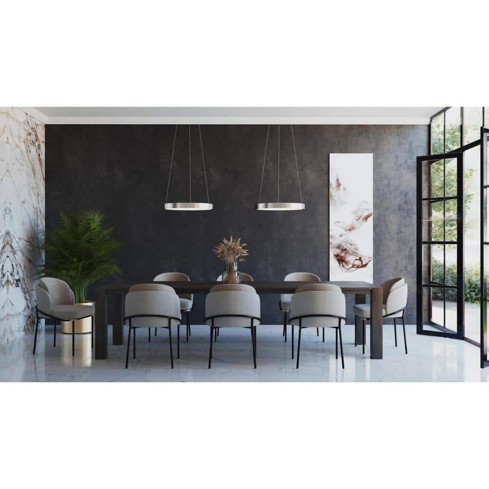 Inverse Collection 27-Watt Integrated LED Brushed Nickel Modern Integrated LED Pendant with Shade price history on PriceWatchPro