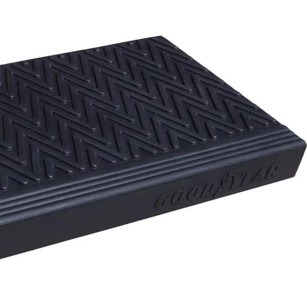 Rubber-Cal Coin-Grip Commercial Rubber Step Mat - 2 Sizes Black 10x36