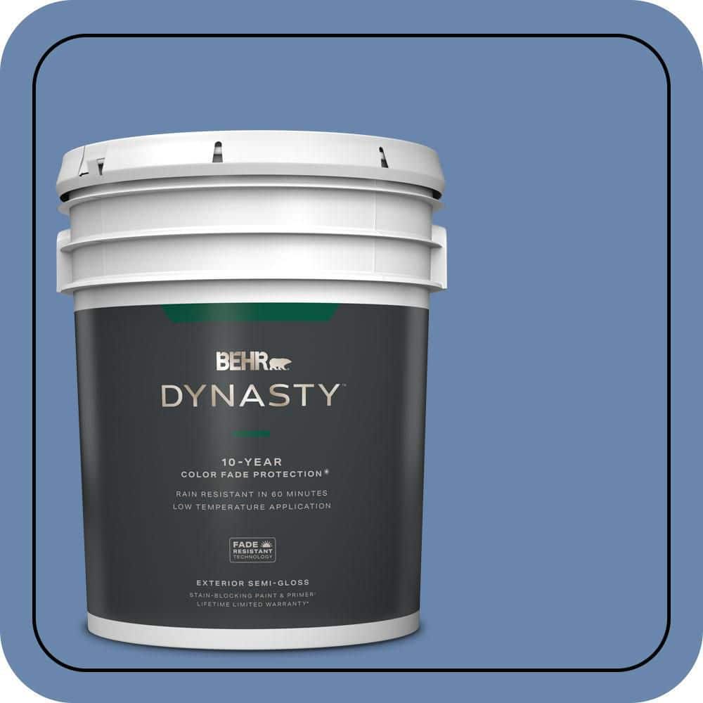 5 gal. #M530-5 Cowgirl Blue Semi-Gloss Enamel Exterior Stain-Blocking Paint & Primer price history on PriceWatchPro