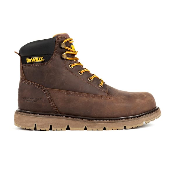 DEWALT Men s Flex 6 Work Boots Steel Toe Brown Palm Crazy Size 10 M DXWP10023M BCH 10 The Home Depot