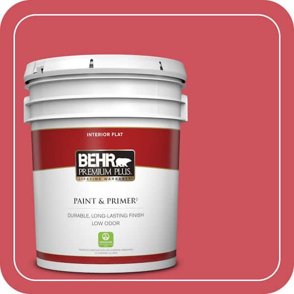 BEHR PREMIUM PLUS 5 Gal. #T15-14 Super Hero Flat Low Odor Interior Paint & Primer