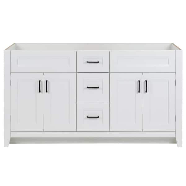 Home Decorators Collection Ridge 60 in. W x 22 in. D x 34 in. H Bath Vanity Cabinet without Top in White