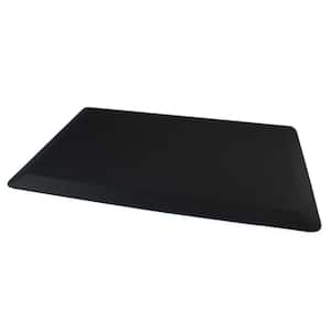 Black Standing Comfort Mat 20 in. x 32 in. Luxury Anti-Fatigue Mat
