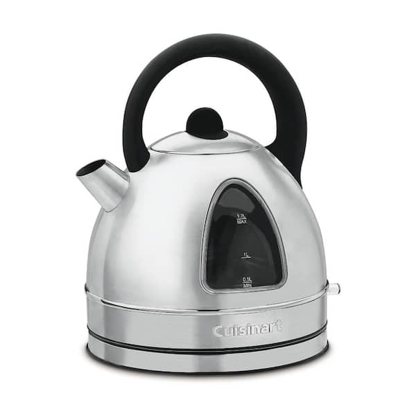 Electric Kettle by Cuisinart, 1.7-Liter Capacity, Cordless 1500-Watts for  Fast Heat Up, Stay Cool Non-Slip Handle, Stainless Steel, CPK-17P1 & DBM-8