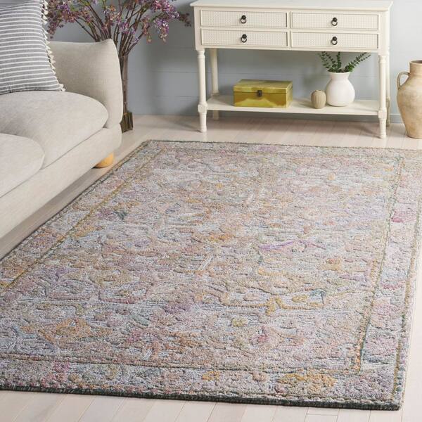 Marquee 9 ft. x 12 ft. Green/Ivory Distressed Oriental Area Rug