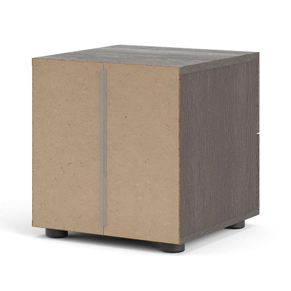 Dallas Dark Chocolate 2 Drawer Nightstand with Streamlined Hardware