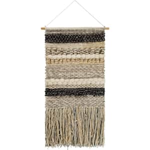 Othela 24 in. x 48 in. Cream Wall Hanging