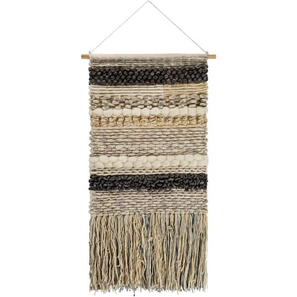 Livabliss Othela 24 in. x 48 in. Cream Wall Hanging