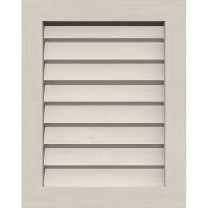 33 in. x 25 in. Rectangular Primed Smooth Pine Wood Built-in Screen Gable Louver Vent