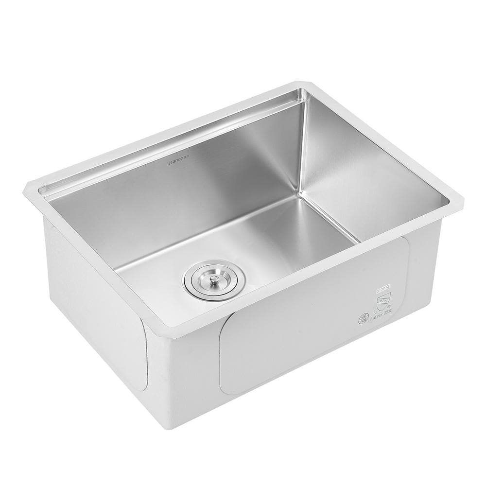 25" Stainless Steel Undermount Single Bowl Workstation Kitchen Sink