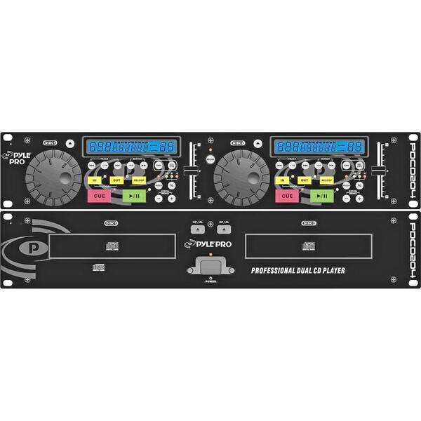Pyle 19 in. Rack Mount Professional Dual CD Player with Jog Dial-DISCONTINUED