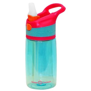 12 oz. Pink and Aqua Plastic Tritan Hydration Bottle (6-Pack)
