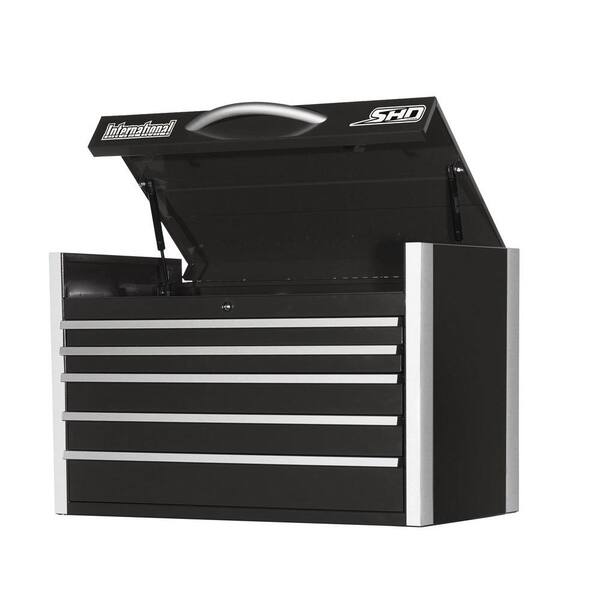 International SHD Series 35 in. 5-Drawer Top Chest, Black