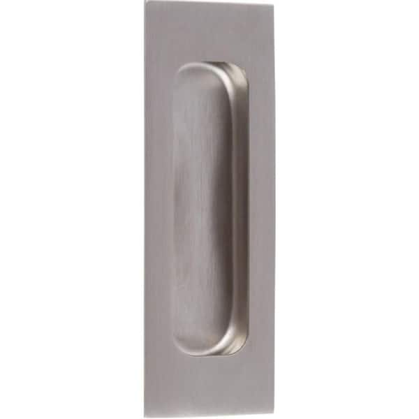 DELANEY HARDWARE Brushed Steel Barn Door Hardware Flush Finger Pull