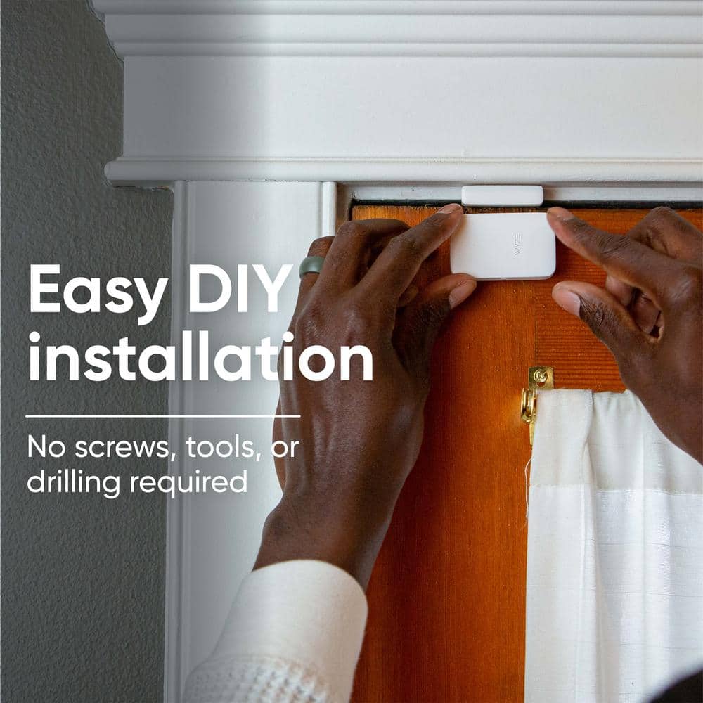 Wyze White Home Security System Core Kit with Hub and Sensors