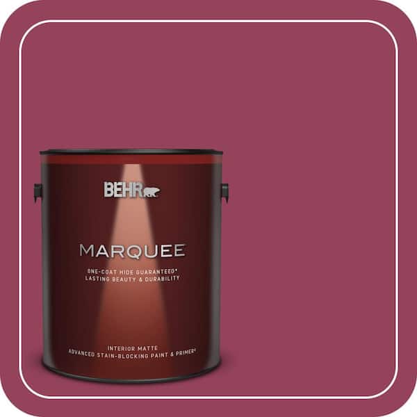 BEHR MARQUEE 1 gal. #110B-7 Raspberry Pudding Matte Interior Paint & Primer