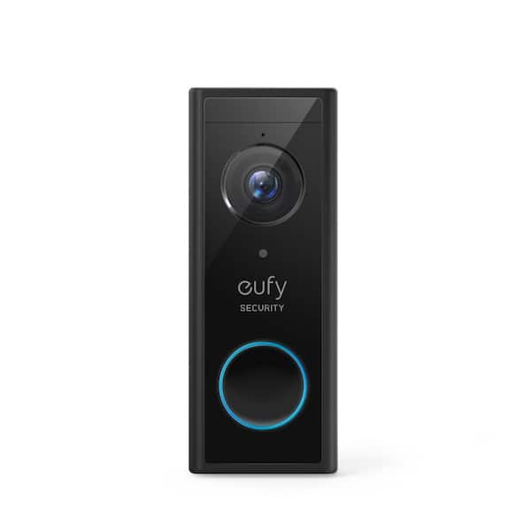 eufy Security Video Doorbell 2K Wi-Fi Wireless Add-on Smart Video Camera in Black