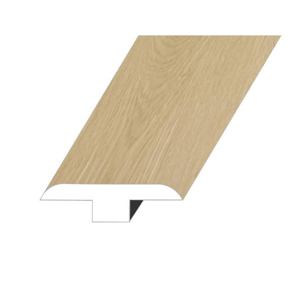 Pacific Beige 0.5 in. Thick x 1.8 in. W x 94.5 in. L Embossed Wood Look Waterproof Laminate T-Molding
