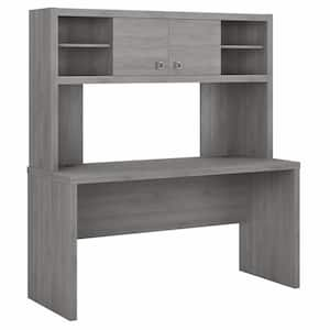 Echo 60 in. Rectangular Modern Gray Desk with Hutch