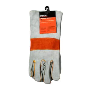 Heavy-Duty Orange Welding Gloves, Men's Size L