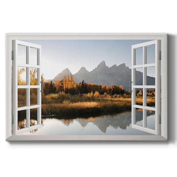 Wexford Home Landing on Snake River 32 in. x 48 in. White Stretched Canvas Wall Art by Wexford Homes