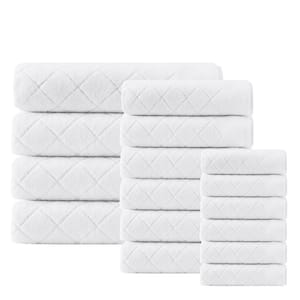 Gracious 16-Pieces White Turkish cotton Towel Set