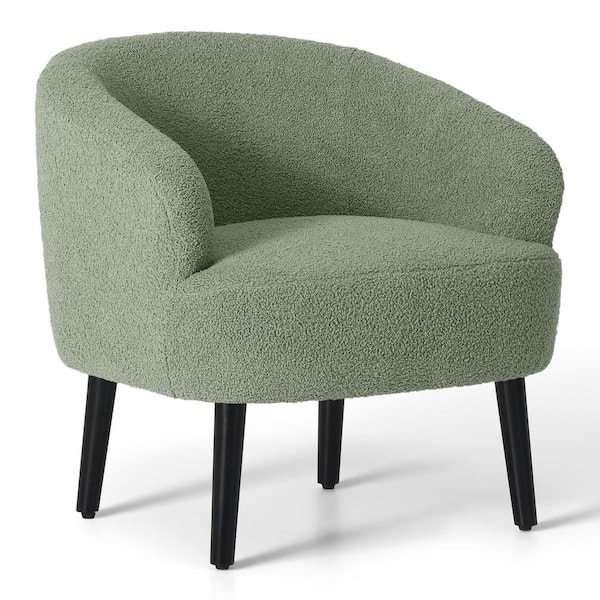 WESTINFURNITURE Bayville 29 in. Mid-Century Modern Barrel Club Chair in Ice Green