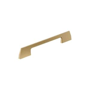 Angle 6-5/16 in. Center-to-Center Modern Champagne Bronze Arch Cabinet Pull