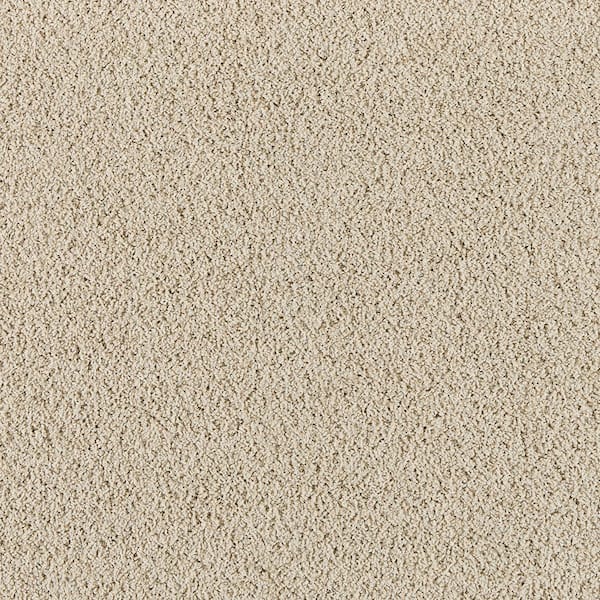 Radiant Retreat I Seashell Beige 47 oz. Polyester Textured Carpet - Installation Required