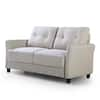 Zinus Ricardo 62 in. Beige Fabric 2-Seat Loveseat with Removable ...